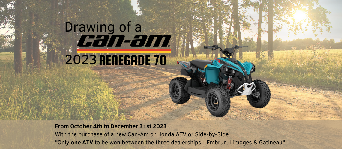 Drawing of a Can-am 2023 Renegade 70