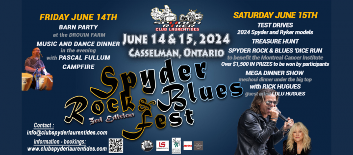 Spyder Rock & Blues Fest – June 14 & 15 2024