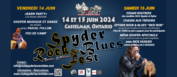Spyder Rock & Blues Fest – 14 & 15 juin 2024