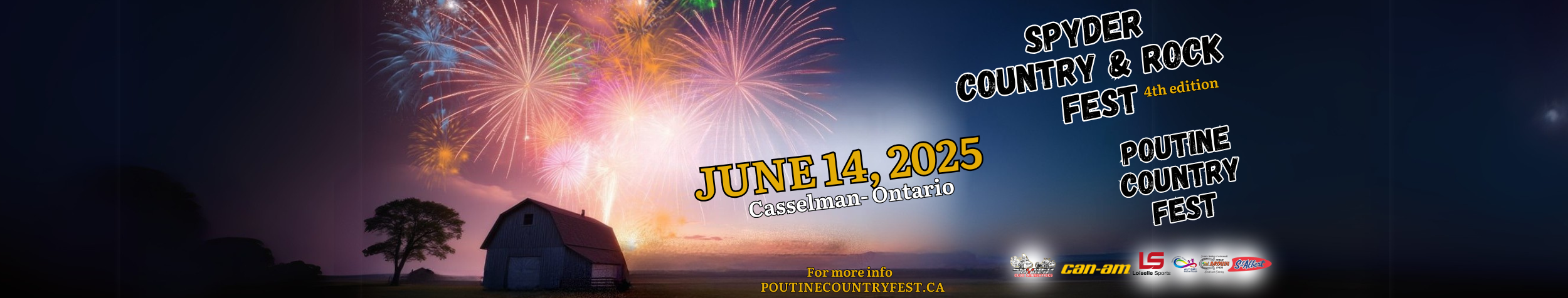 Fireworks at Poutine Country Fest!